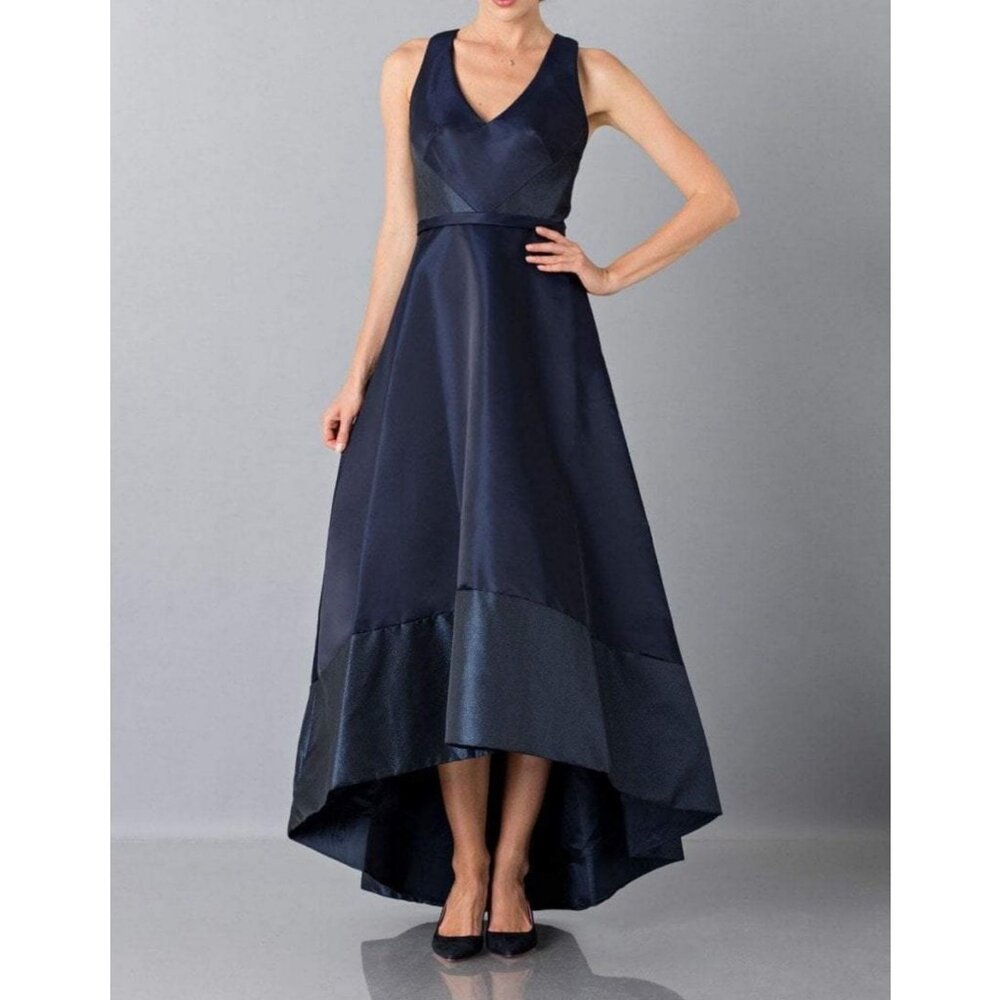NWT Theia Midnight Blue High Low Gown Size 10